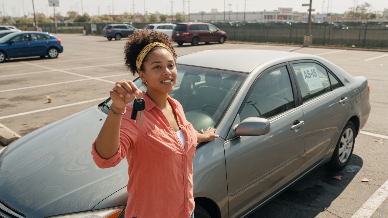 Young adult with keys beside a reliable vehicle