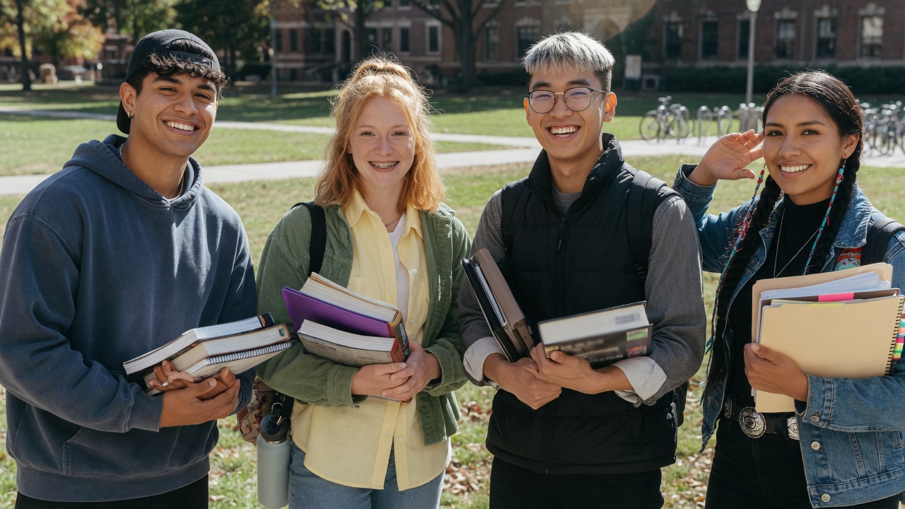 Diverse young people together with hope and purpose